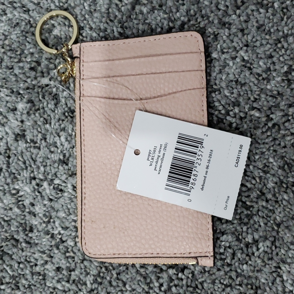 NWT Kate Spade baby pink mini cardholder